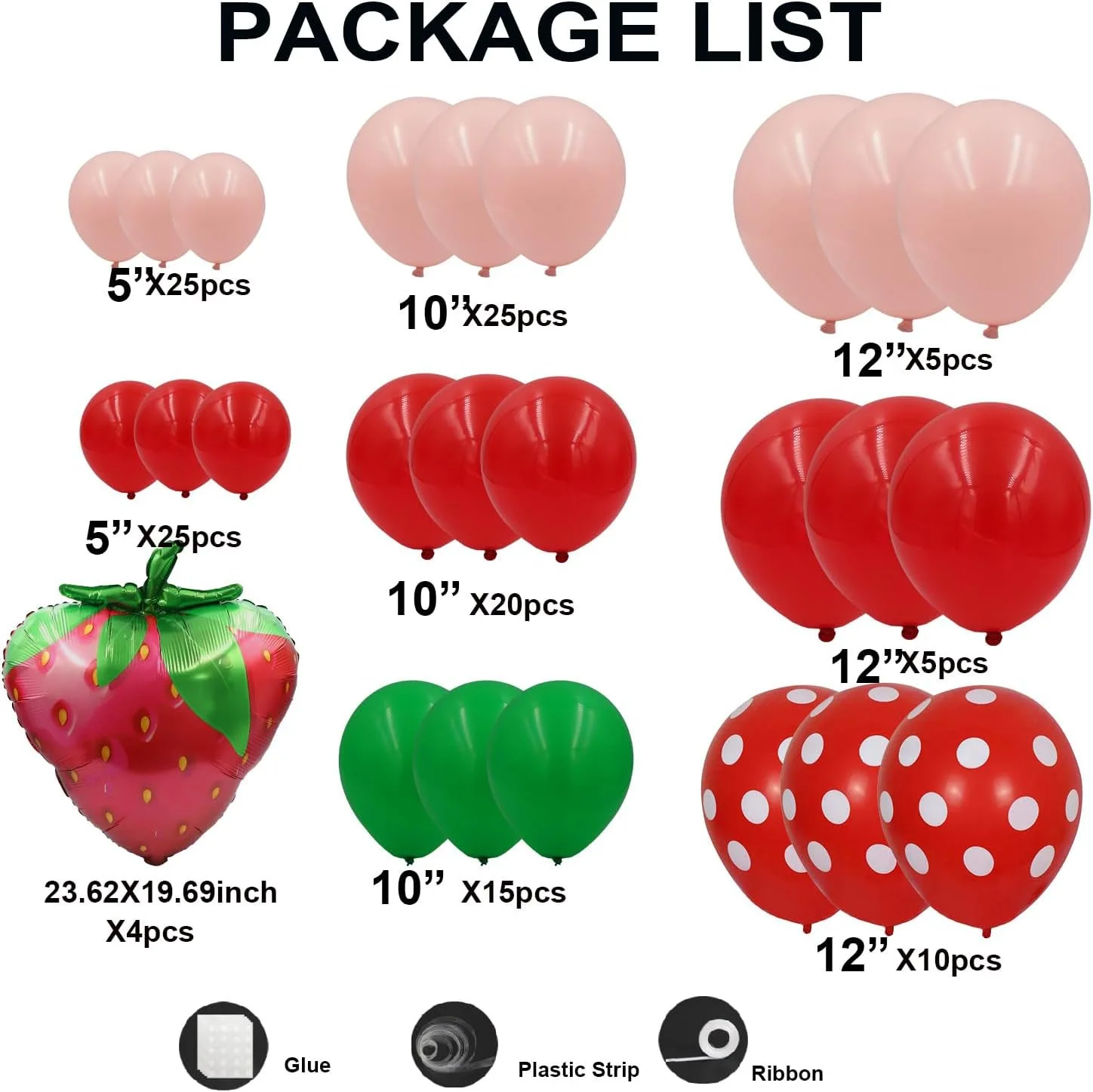 Fruit Cute Strawberry Aluminum Film Balloon Set Birthday Decoration Boy Girl Adult Woman Man Party Decorations Graduation