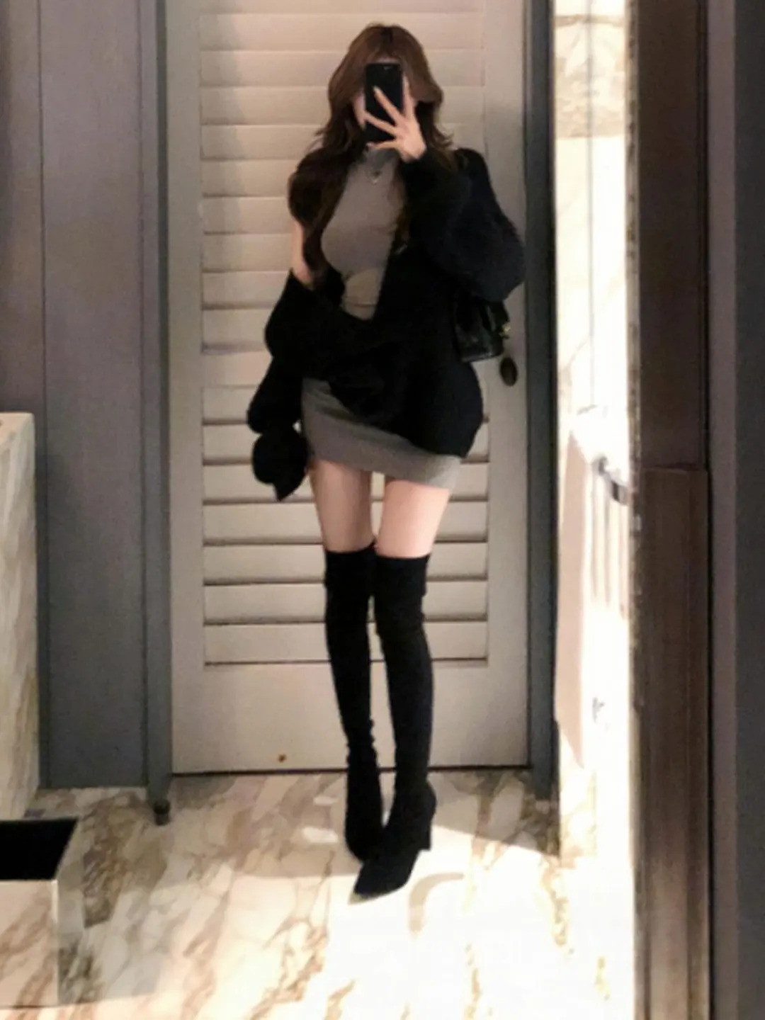 

Korean Sle Bla Sweater Vest Dr Two-Piece Set Comfortable High-Waisted Spring Faion Outfit for Young Women