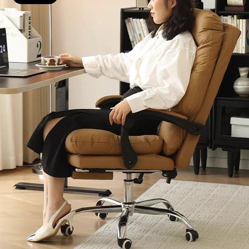 fq-Footrest Office Chair Modern Mobile Vanity Ergonomic Office Chair Backrest Student Dresser Silla Oficina Home Furniture