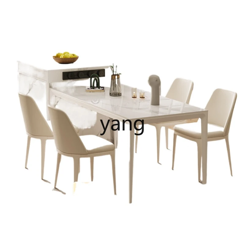 

LH Kitchen Island Dining Table Integrated Household Light Luxury Stone Plate Kitchen Movable Multifunctional Table