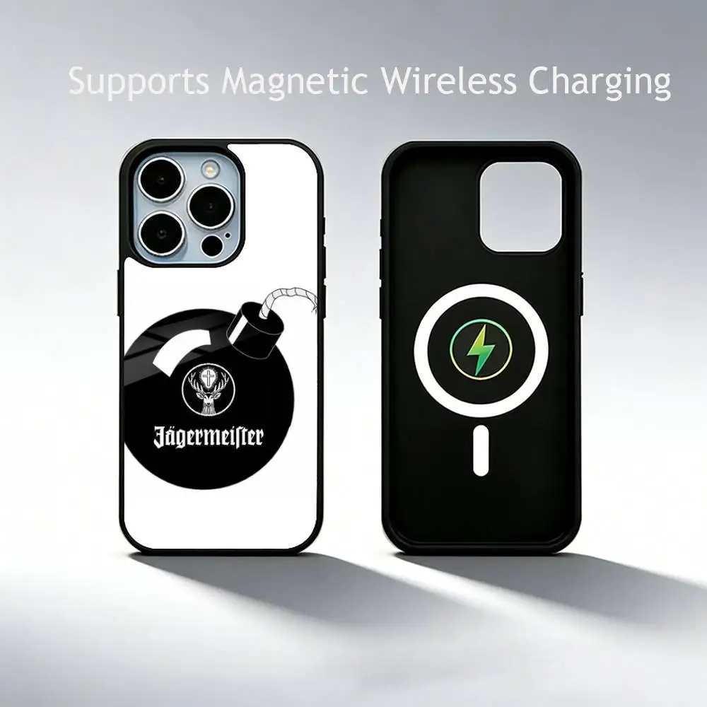 J-Jagermeister logo-O  Phone Case For iPhone17,16,15,14,13,12,11 Plus,Pro Compatible with magnetic wireless charging