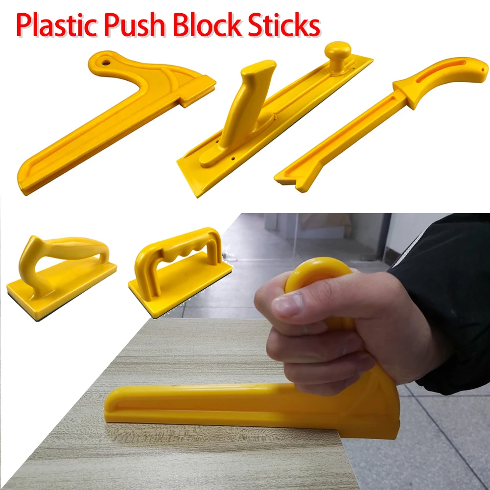 Table Saw Push Block and Push Stick Set Plastic Wood Saw Push Stick Practical Safety Push Block Woodworking Hand Tool