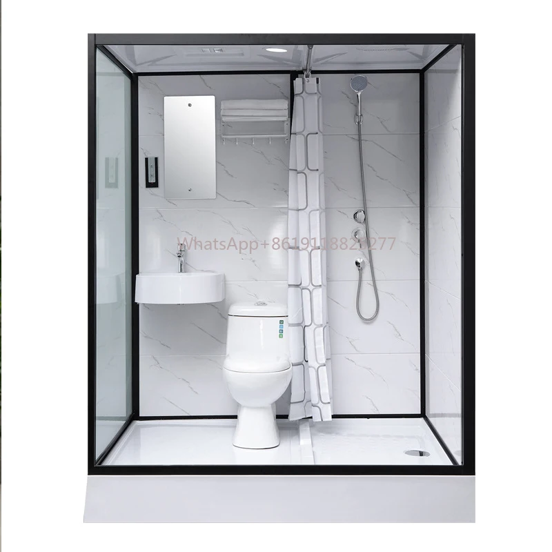 

Prefab Bathroom Unit Smart Toilets Customized Smart Toilet Safety Door Shower Room Integrated