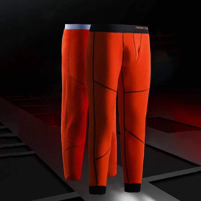 

Зимнее мужское нижнее белье Johns, толстые флисовые брюки, одинарные термоштаны, колготки, леггинсы, молодежные хлопковые брюки