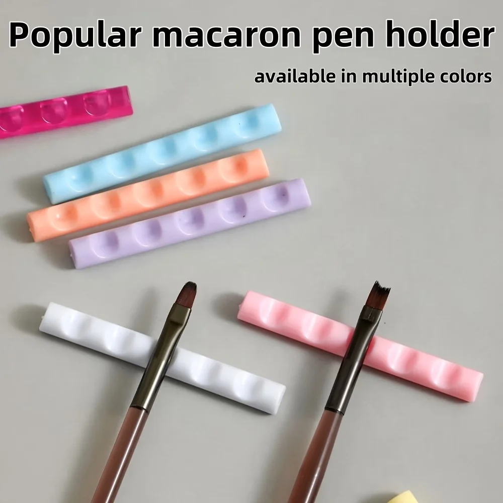 

1pcs Crystal Acrylic Nail Art Pen And Gel Brush Holder - Heavy Duty Clear Multi-Slot Organizer Box with Lid for Nail Polish Tool