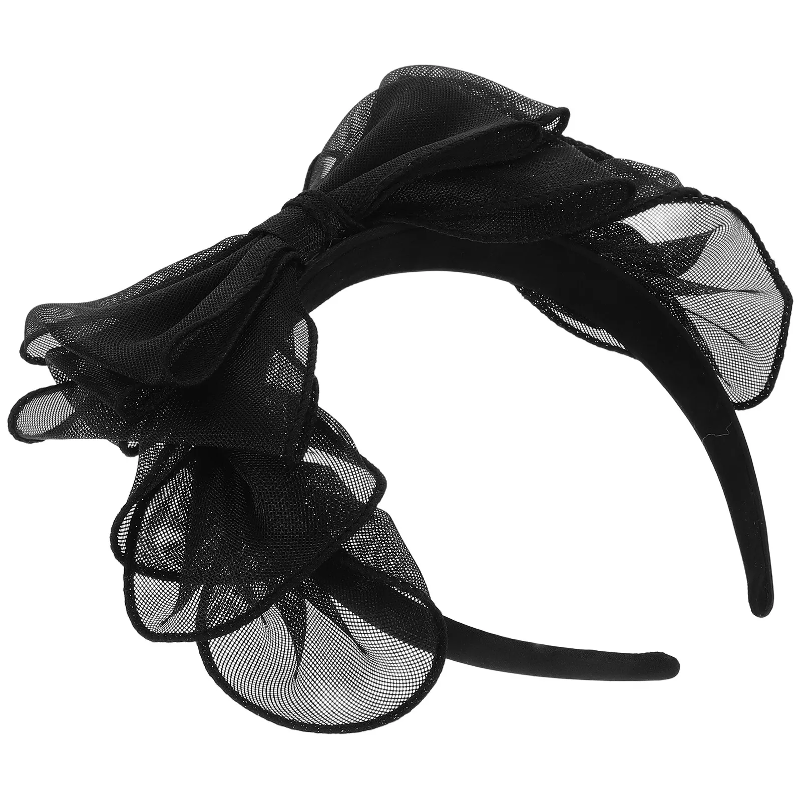 

Bow Headband for Women Vintage Style Comfortable Soft Fabric Hair Ornament Ideal for Xmas Valentine Mother's Day Party Cosplay