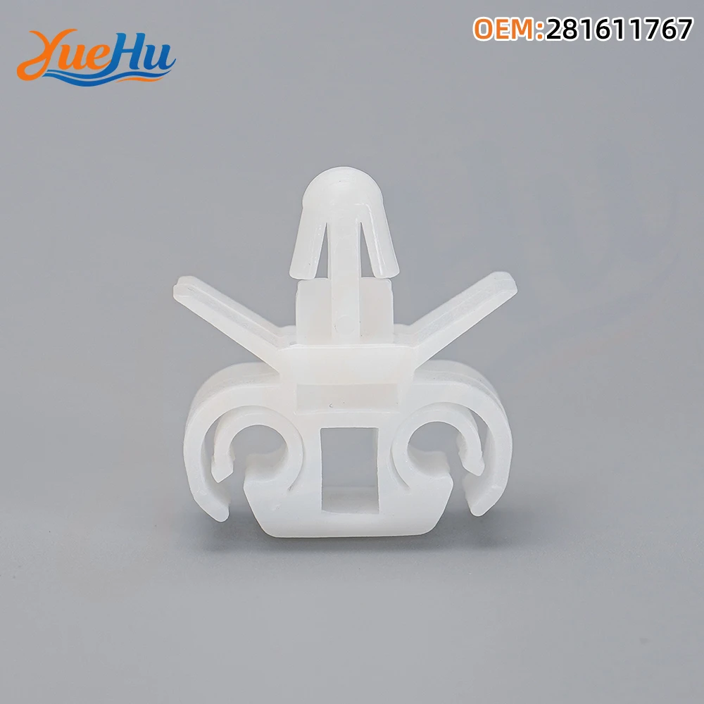 

YUEHU 10PCS Brake Line Pipe Retainer Clip Holder 281611767 Compatible VW with Bus T2 T3 T4 Plastic Pipe Support Rod Clips 4.2mm