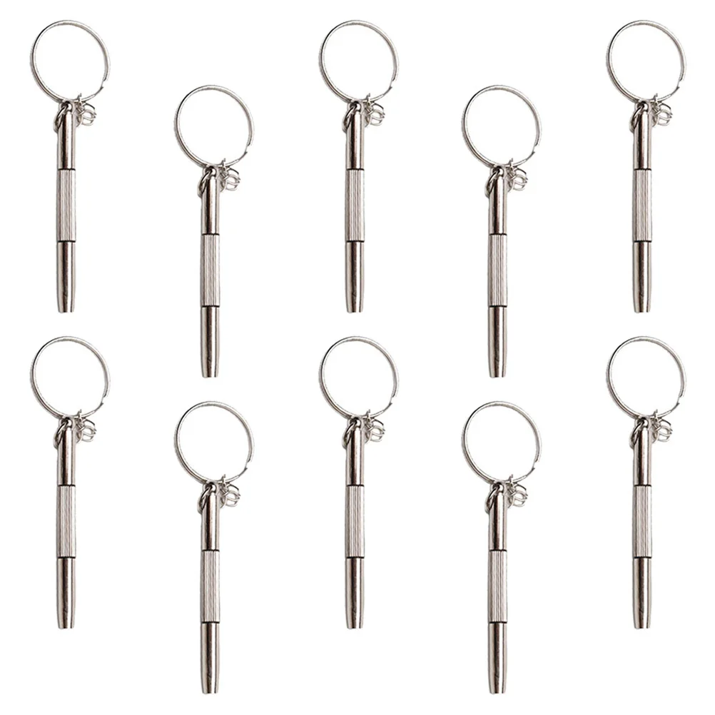 10 pçs chaves de fenda portátil leve ferramentas reparo metal para óculos relógios óculos de sol chave de fenda