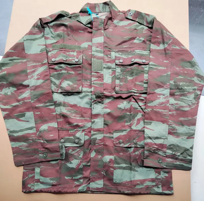 African Benin Camouflage Uniform Jungle Outdoor Man Green Include Jacket Pants