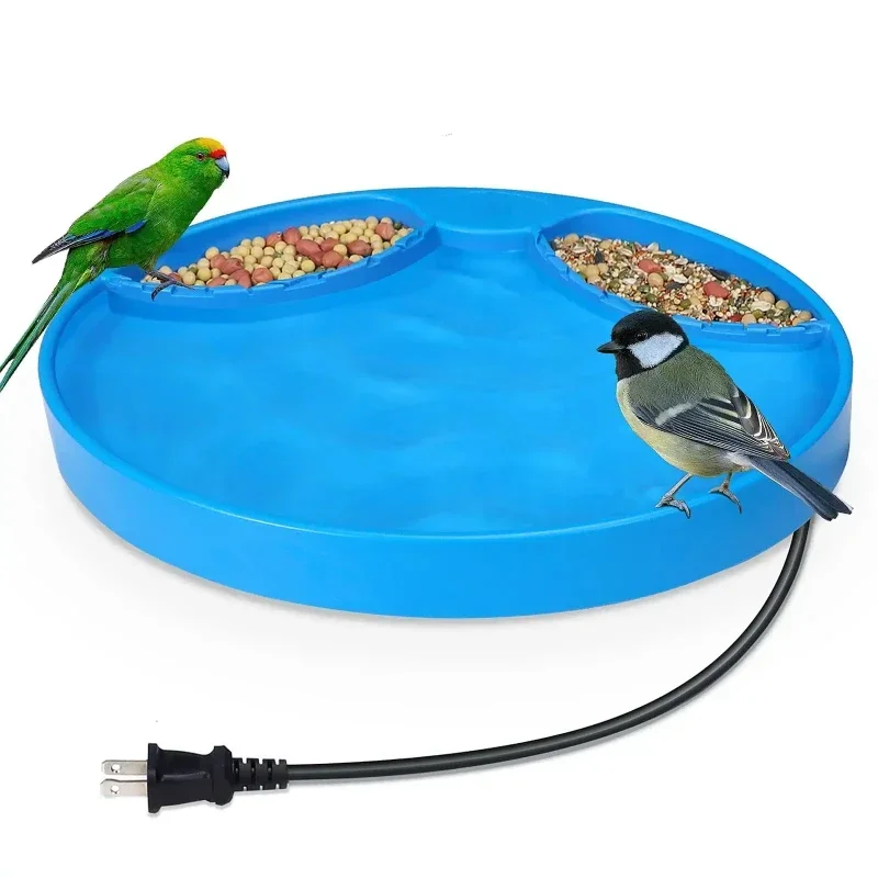 

3-in-1 Heated Bird Bath Backyard Outdoor All Season Bird Feeder 3 Ways Easy To Install Bird Bath Heater Freeze Proof Outdoor