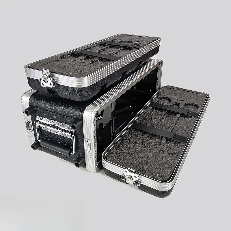 

3US short air case abs plastic audio cabinet receiver wireless handheld microphone protective cotton rack U case