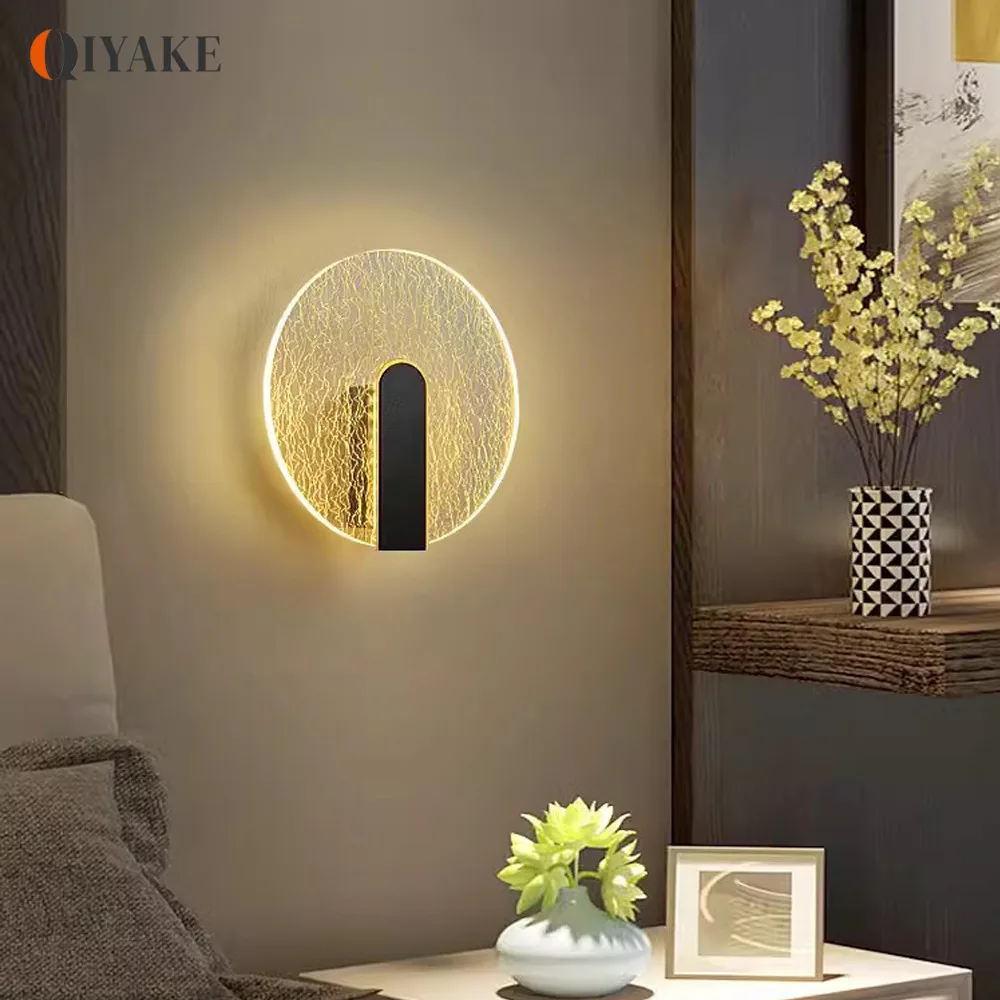 

Modern Light Luxury LED Wall Lamps Bedroom Acrylic Lampshade Stairways Wall Light LED Bedside Home Decorative Lamps Sconce