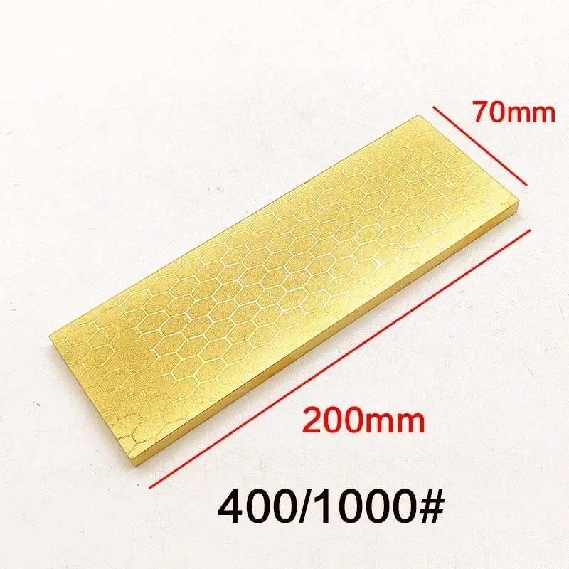 [Video]1pcs 400 1000 double side grit diamond knife sharpener sharpeing stone kitchen tools honing blade coarse sharpen