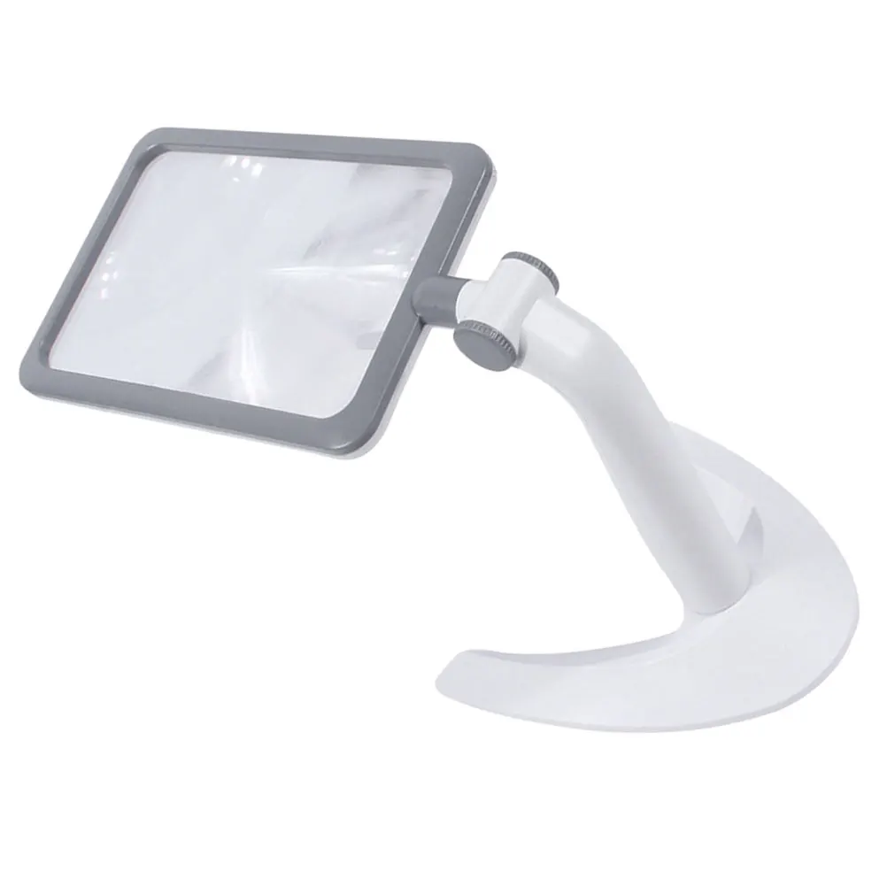 

48 LED Magnifier 2.5x Zoom for Reading Crafting Adjustable Magnifying Tool Cold Warm Light H held Desktop Seniors