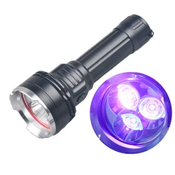 TOPCOM  30W ultraviolet flash light P50 395nm 365nm portable torch usb rechargeable uv led flashlight