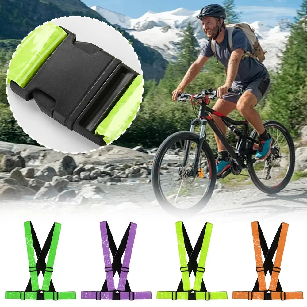 Outdoor Supplies Reflective Elastic Vest Night Running Cycling Reflective-Cloth Adjustable Safety-Vest Riding Equipment image 3