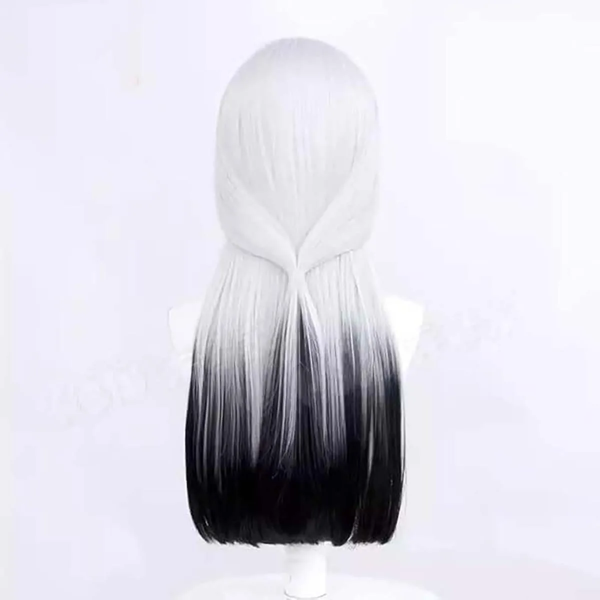 Game Blue Archive Kurimura Onikata Kayoko Black Gray Gradient Long Hair Wig for Party
