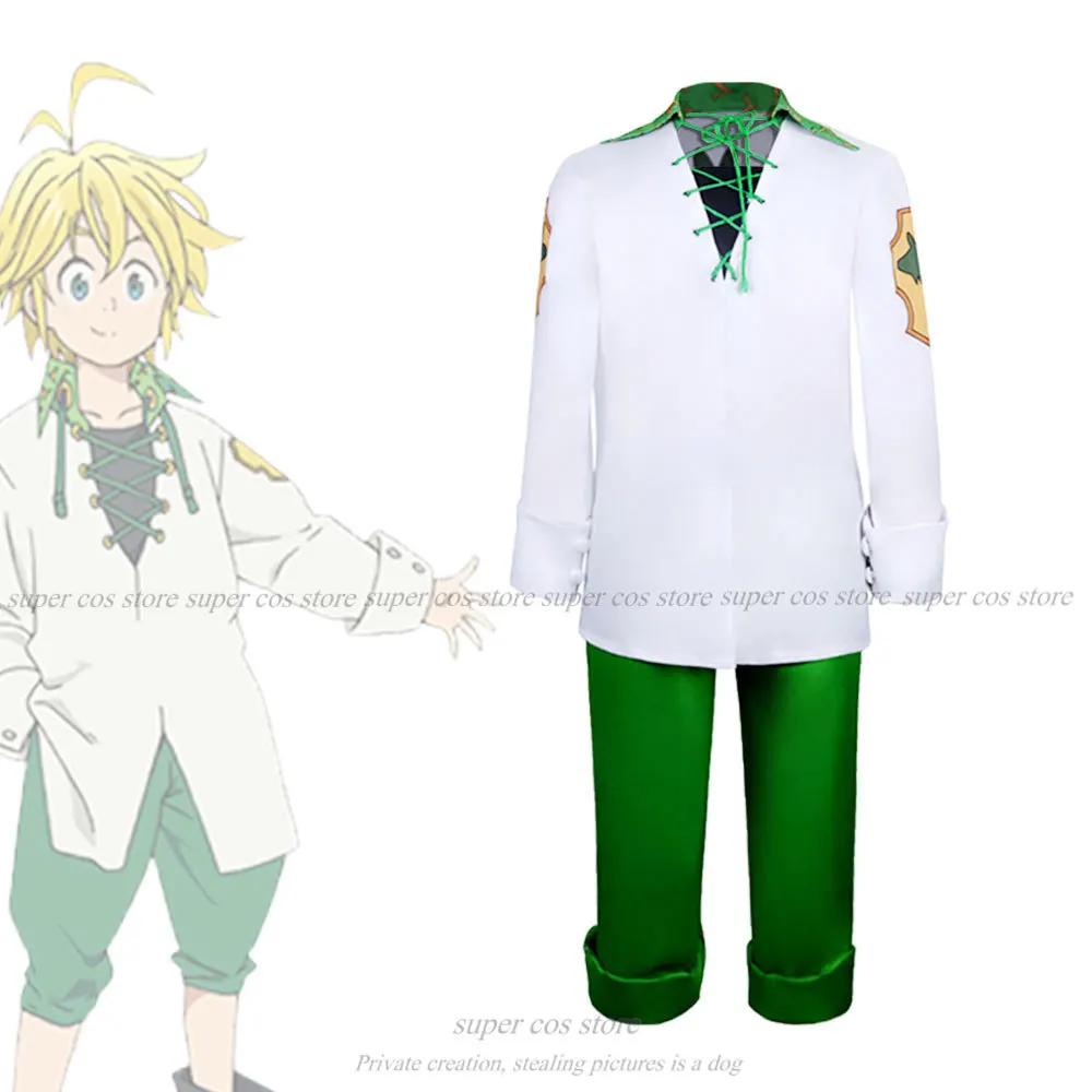 Anime Cosplay Meliodas Cosplay Costume wig Dragon's of Wrath Nanatsu no Taizai Imashime no Fukkatsu