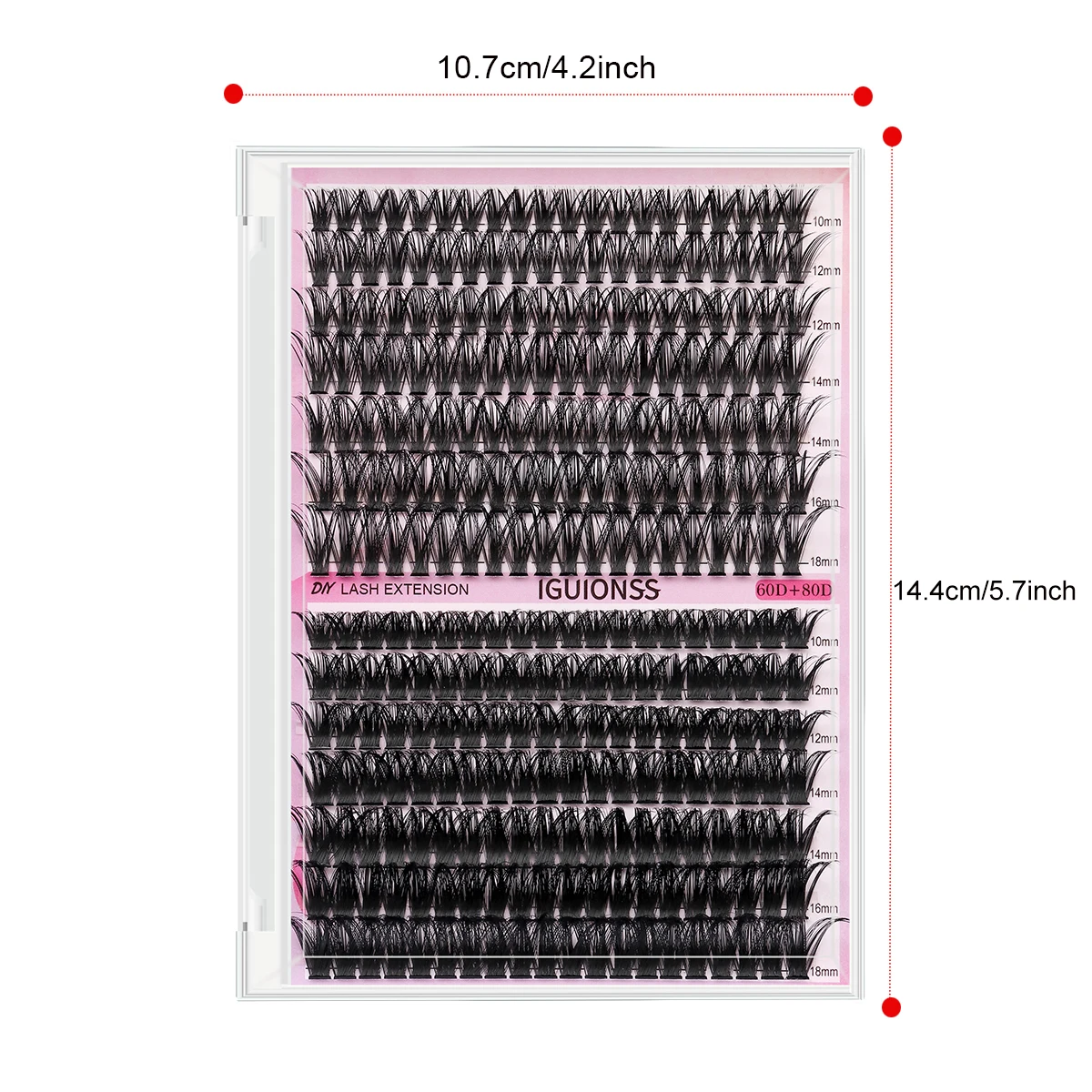 IGUatine-Extensions de cils, grappes de cils, bricolage, maquillage, SS, 60D, 80D