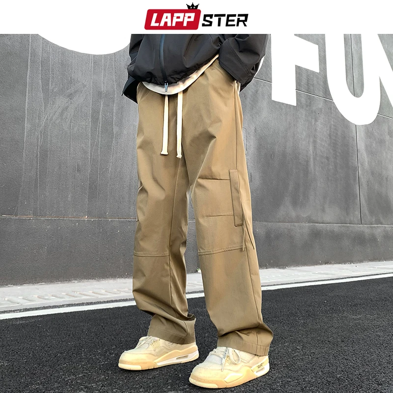 

LAPPSTER Y2k Streetwear Waterproof Gym Cargo Pants Men Korean Fashions Baggy Sweat Pants Casual Black Vintage Joggers Sweatpants