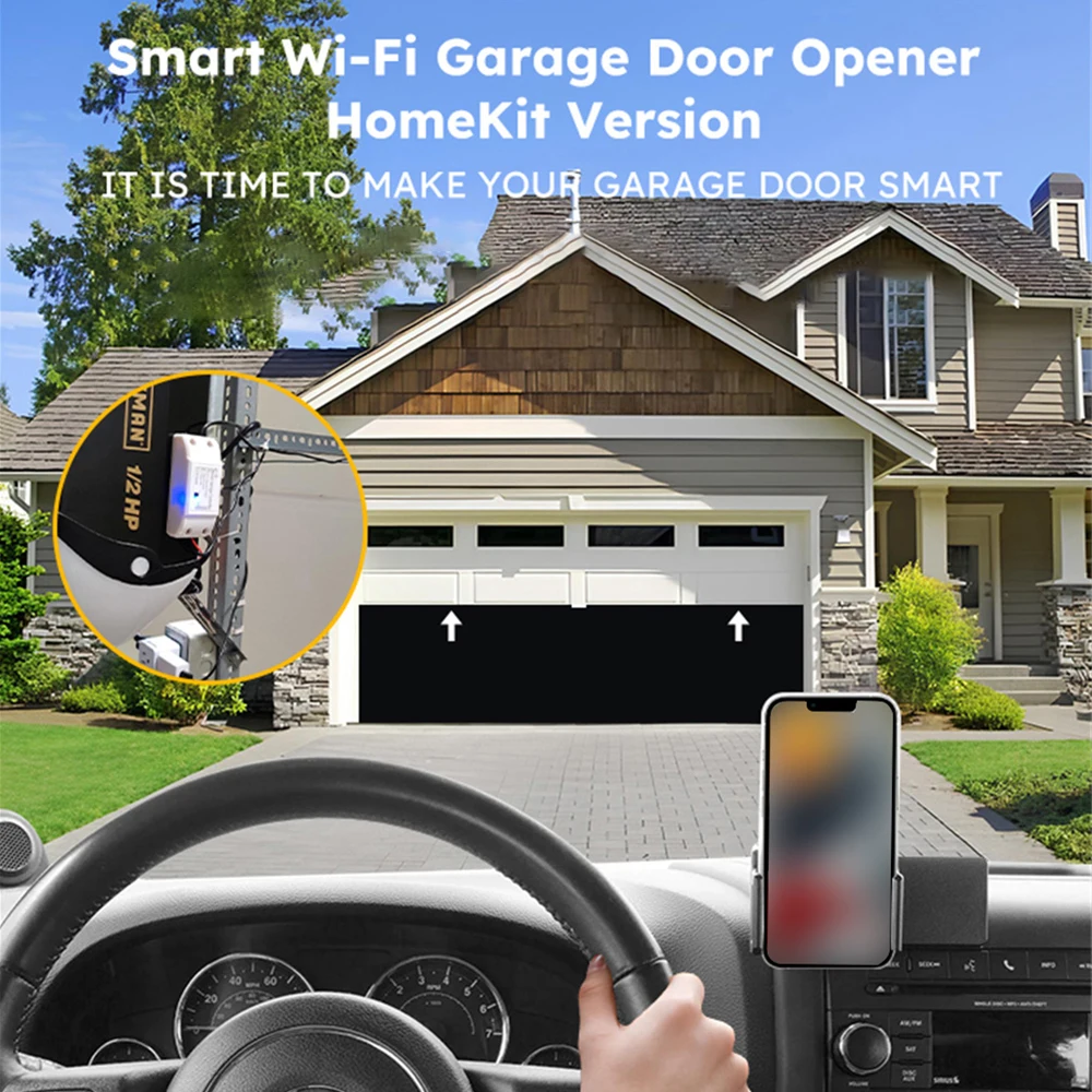 Homekit Wifi Smart Deur Open Garagedeur Afstandsbediening Schakelaar Met/Eu/Us/Uk Plug Control Via Alexa Home