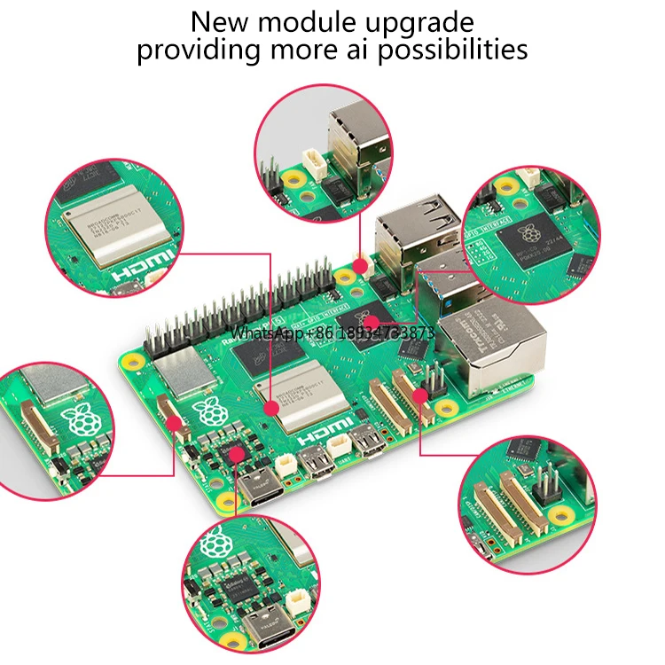 Lorida Hot sales Raspberry Pi 5 8GB 4GB 2GB 1GB kit original 4 model b de 8gb raspberry pi 5 with case