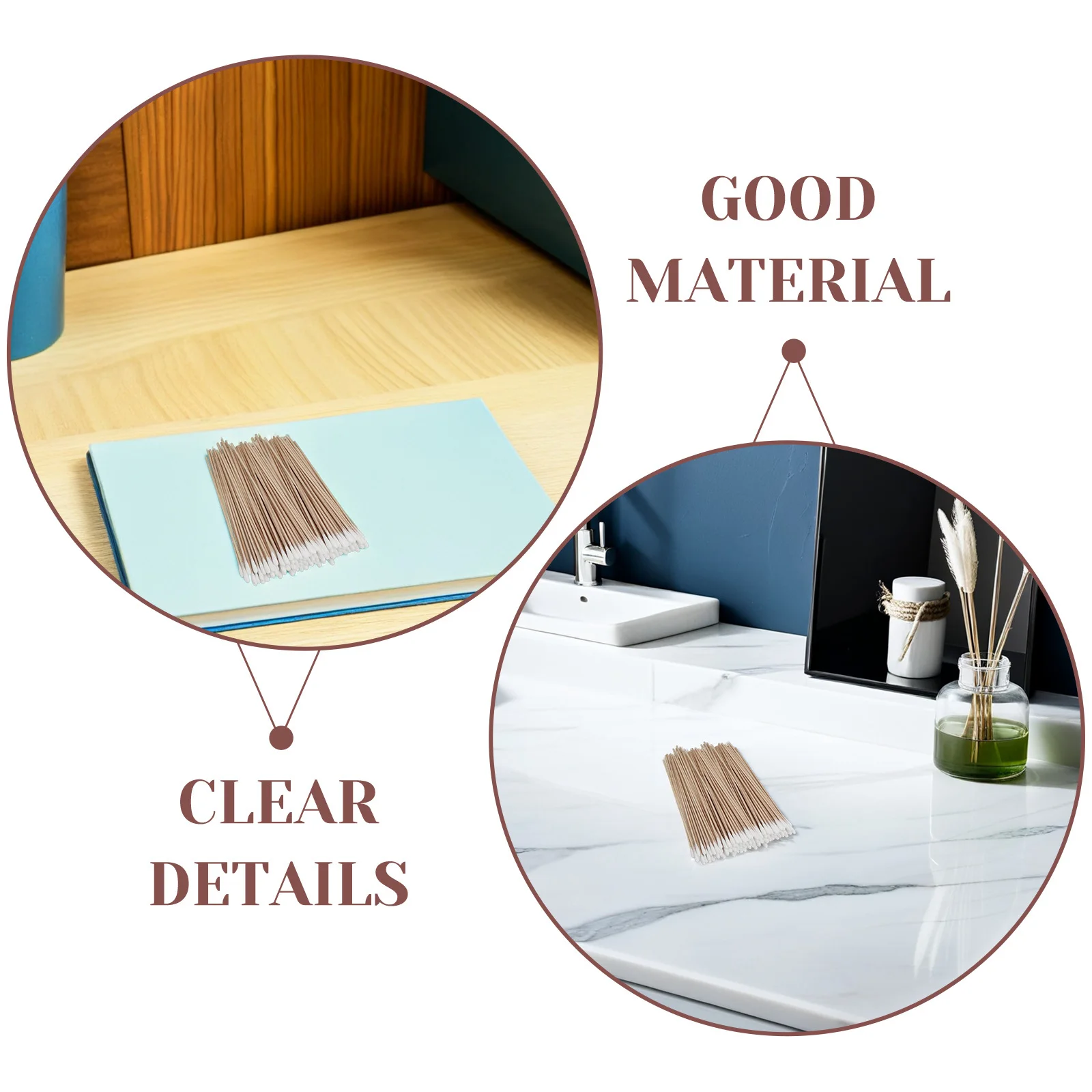 500 قطعة 15 سنتيمتر مقبض طويل مسحات القطن صحية الخشب عصا رئيس واحد لتنظيف المجوهرات أدوات دقيقة متعددة الأغراض القطن