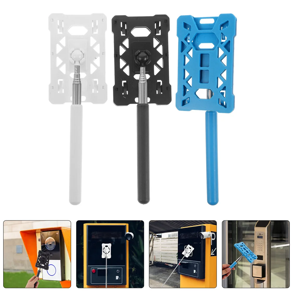 

3Pcs Telescopic Rod Card Reacher Extendable Parking Permit Holder Clip Durable Easy Use Multifunctional Garage Toll Booths