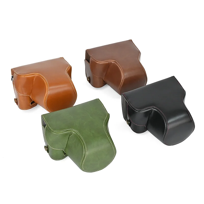 Luxury PU Leather Camera Bag Case For Sony Alpha 7C II A7CII A7C2 Battery Opening Full Body Cover With Strap Storage Bag