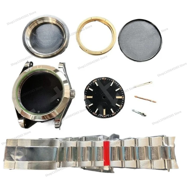 For Assembling Watch Mechanical Grid Magnetic Case Accessories 2824 2836 Movement Case All Steel Sapphire 41