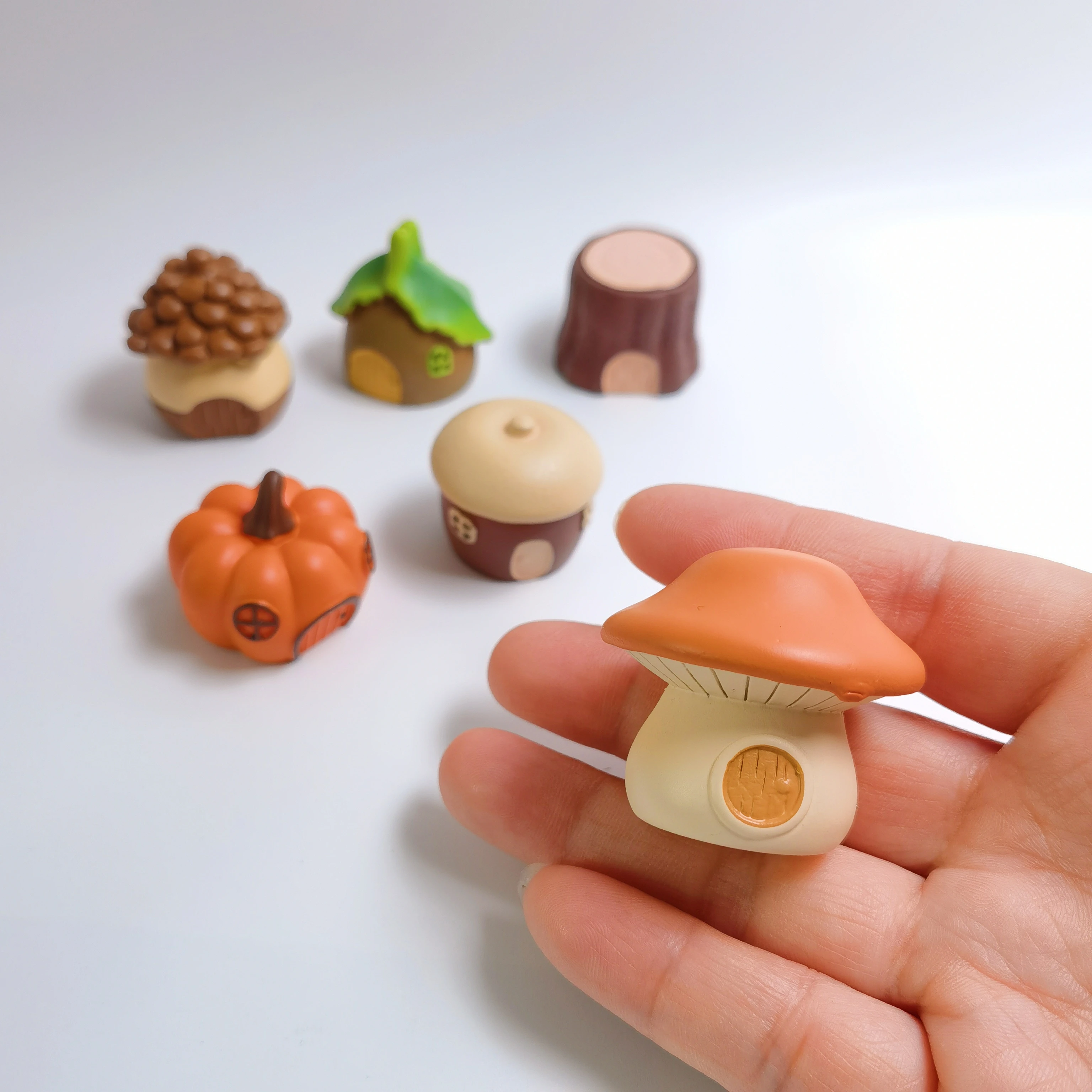 Miniature Forest Tree House Micro Landscape Fairy Garden Desktop Mini Mushroom Cottage Decoration Micro Landscape Decor