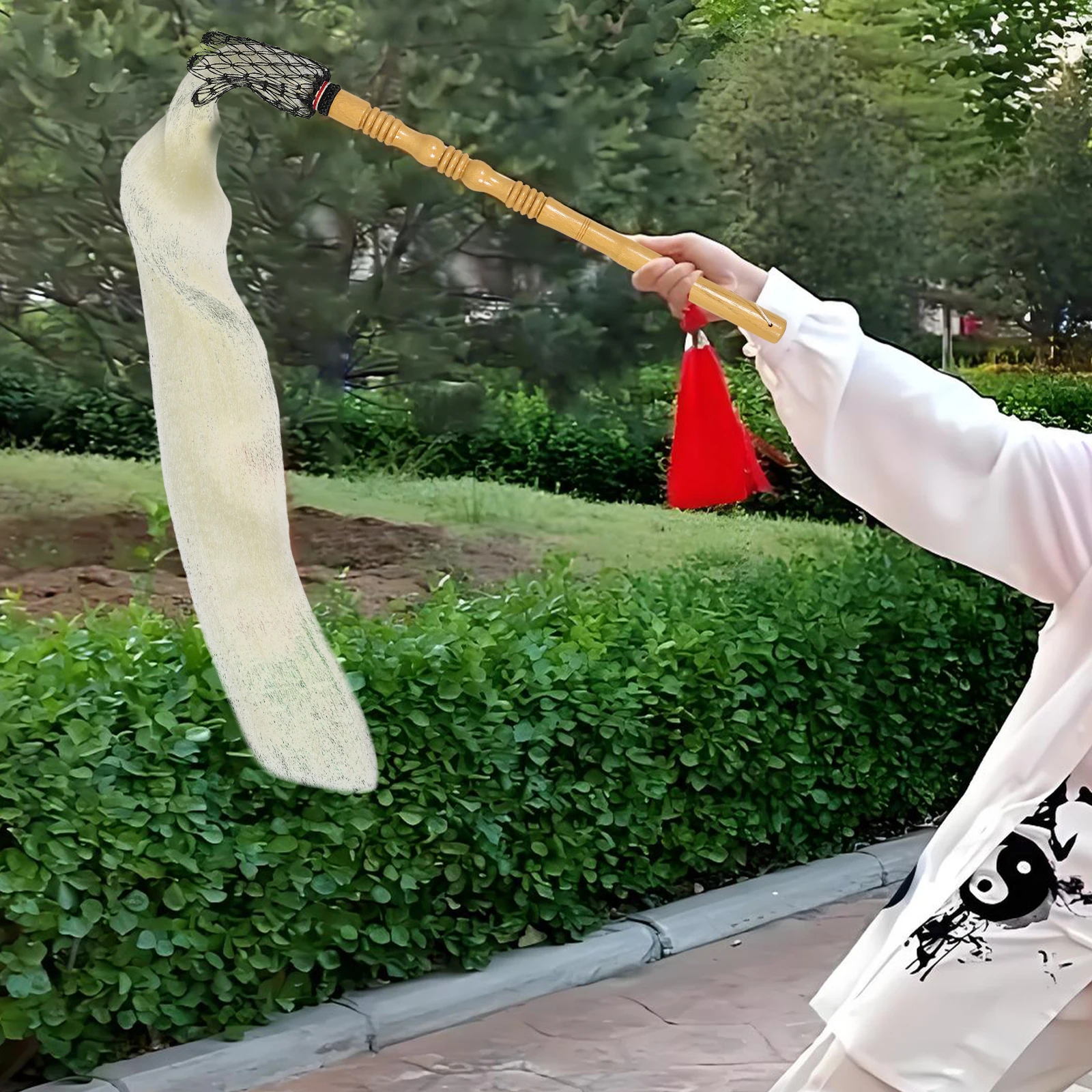 

Buddha Dust Decorative Horsetail Whisk Prop Model Ornament Hand Chi Dress Cosplay Delicate Decoration