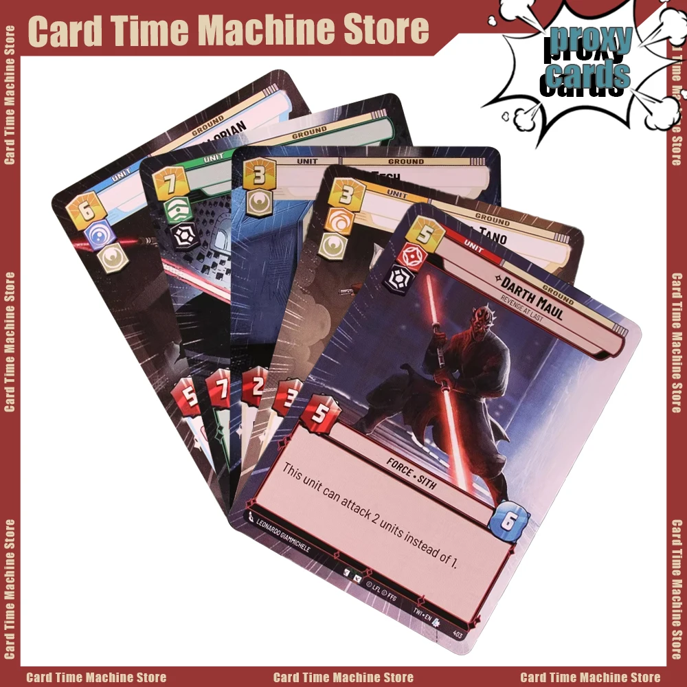 

Proxy Cards for Entertainment Games SWUDB Regular Shadows of the Galaxy Darth Maul Ki Adi Mundi Ray Card Collection Toys Gift