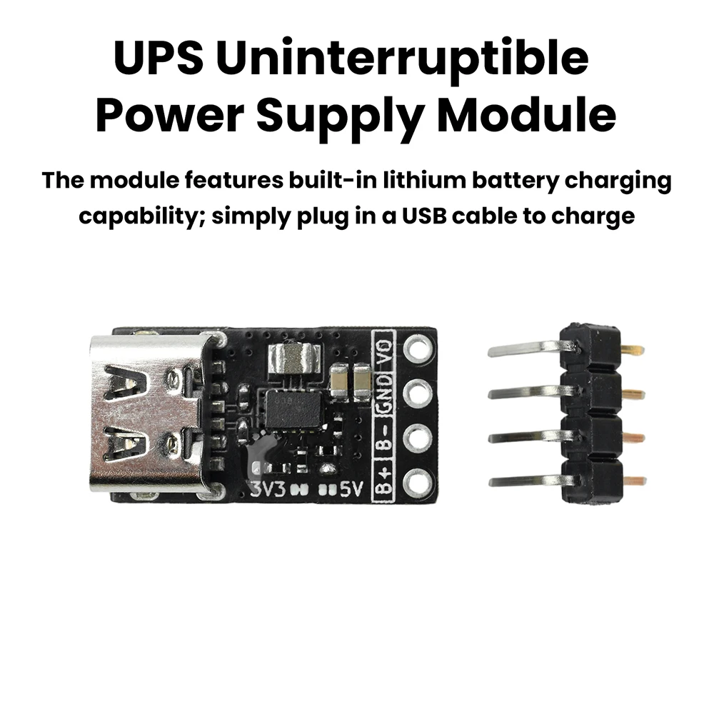 3.3/5V output MCU UPS uninterruptible power supply module 1.5A/1A lithium battery charge Seamless Switch Supply for STM32 ESP32