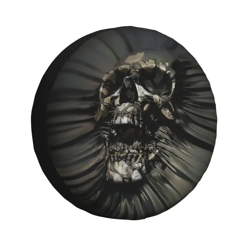 

Horror Skull Wrap Tire Cover 4WD 4x4 SUV Gothic Death Skeleton Spare Wheel Protector for Honda CRV 14" 15" 16" 17" Inch