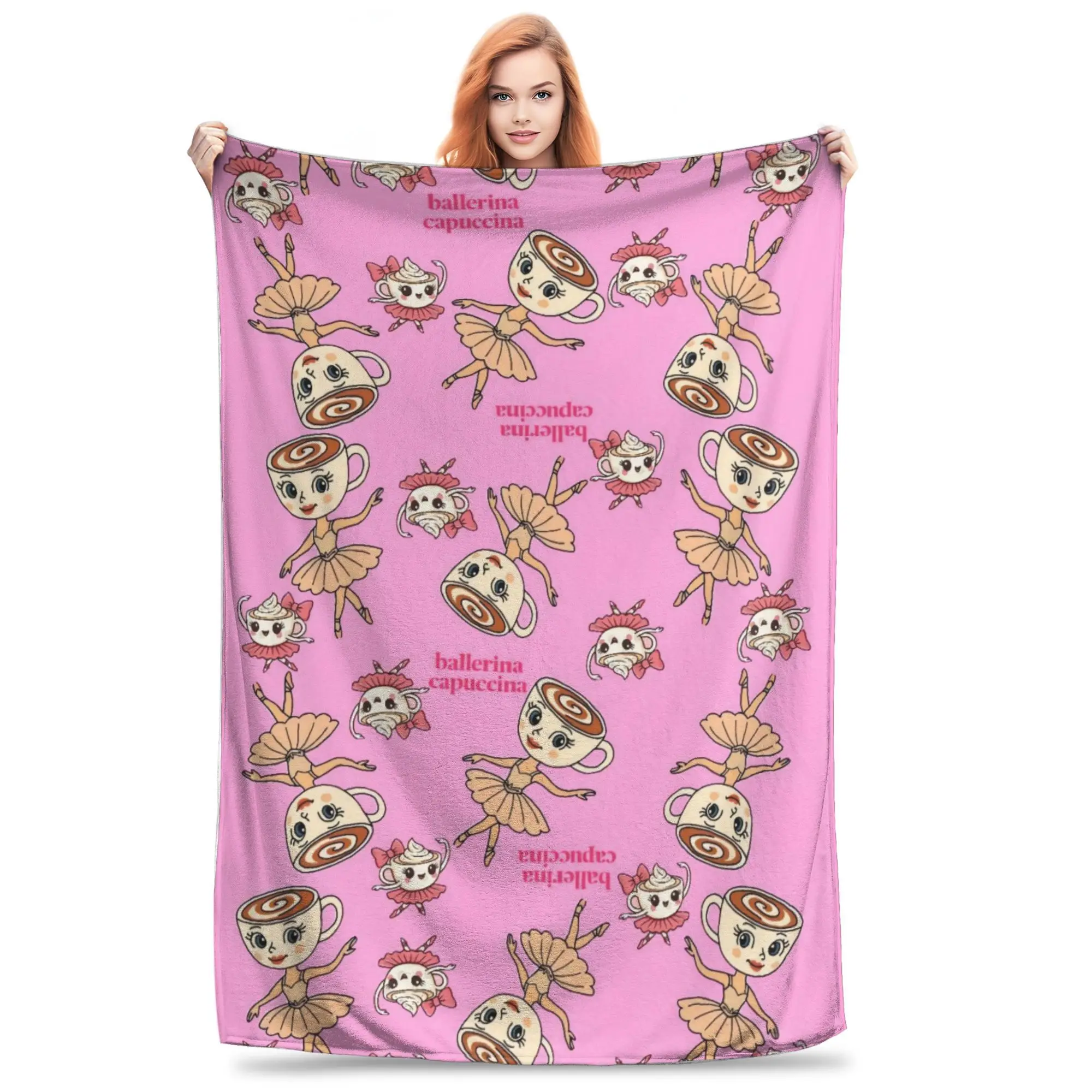 Ballerina Cappuccina Collection Blanket Quality Warm Soft  Bedding Throws Autumn Girls Boys Couch Bed Fluffy Bedspread