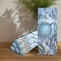 20Pcs White Sage Incense Sticks - Incense Sticks Suitable for Home, Office, Yoga and Meditation, White Sage Incense, Home Fragrance, Soothing Fragrance, Zen Atmosphere, Plant Fragrance, Incense Sticks, Meditation Enthusiasts, Spiritual Practice Practitioners