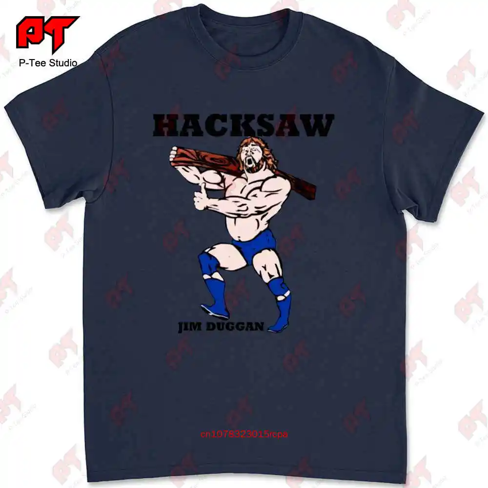 Hacksaw Jim Duggan Retro Wrestling T-shirt PY99