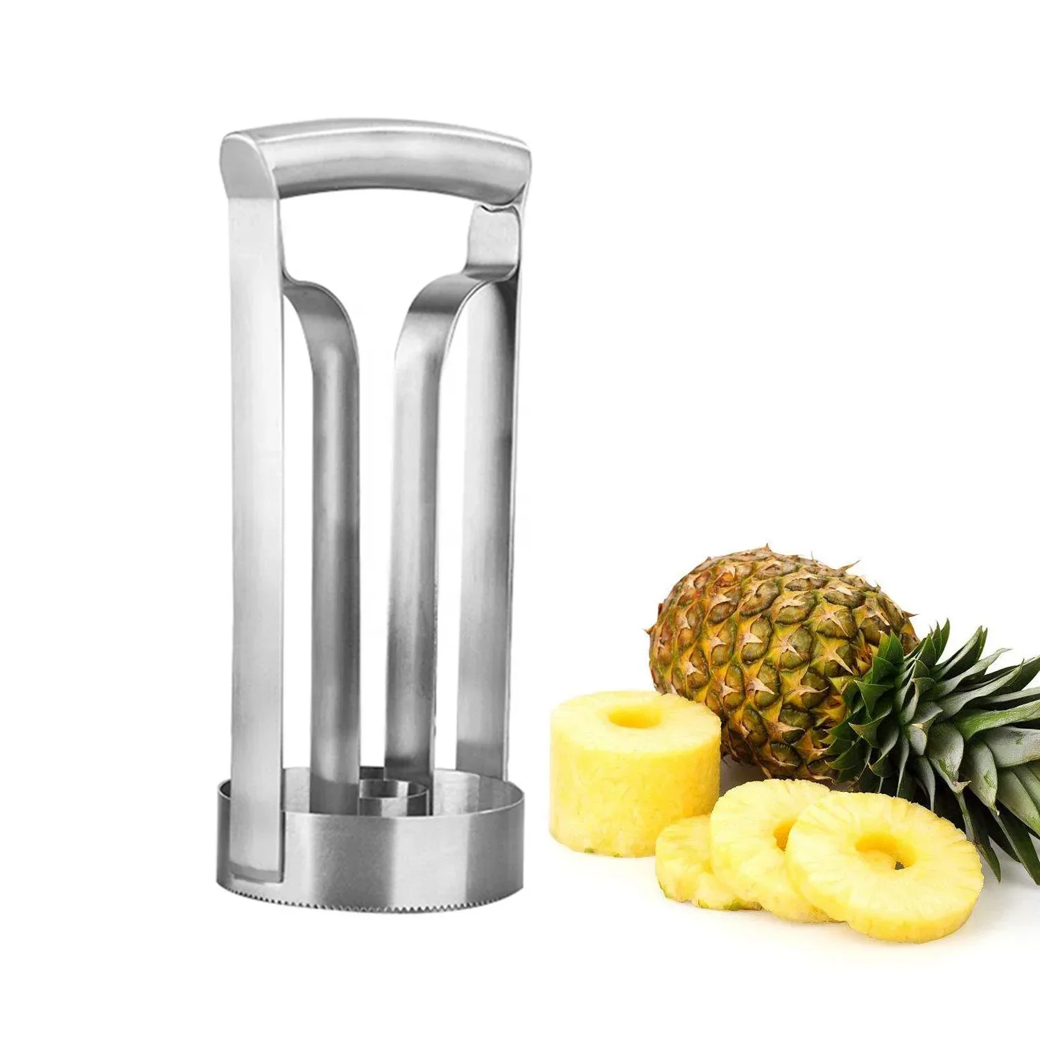 

Pineapple Cutter Manual Food Processors Kitchen Gadgets Fruit Tools Core Removal Stainless Steel Pineapple Slicer Corer