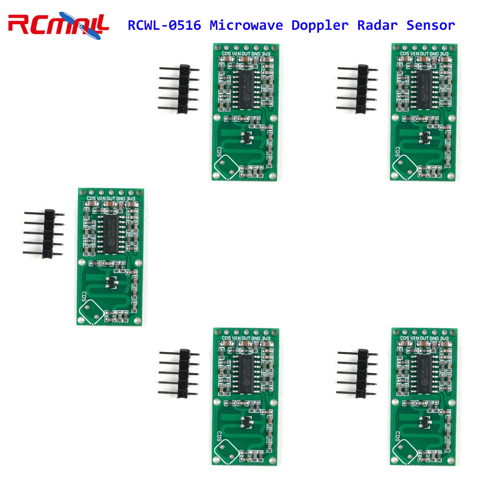 

5 шт. RCWL-0516 микроволновый доплеровский радарный датчик модуль переключателя индукционная плата детектор человека для Arduino