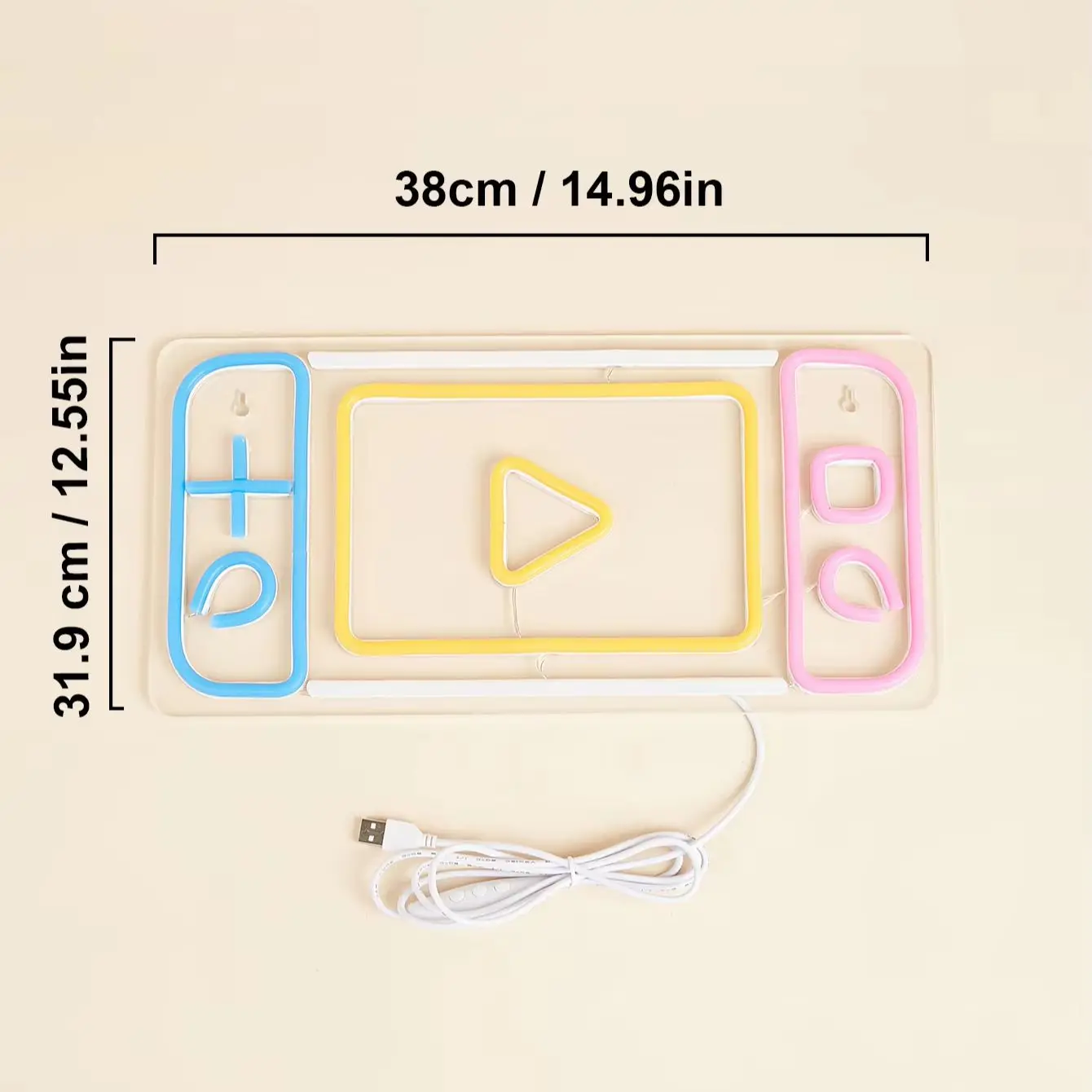 Chi-buy LED Neon Colorful Game Console USB Powered Neon Signs Night Light 3D Wall Art Bedroom Living Room Decor Lamp Signs