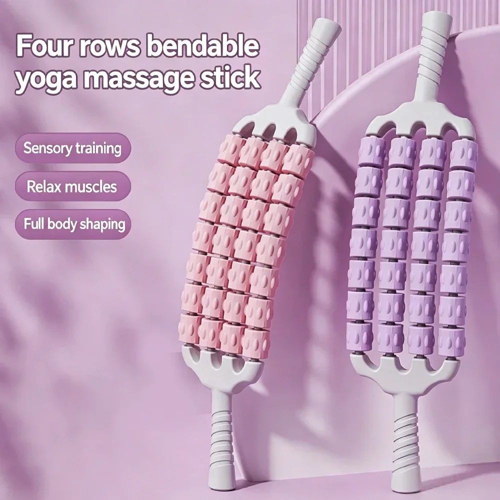 NEW Row Muscle Roller Stick with Raised Contact Design,Manual Muscle Massage Tool Portable Muscle Roller for Athletes & Runners