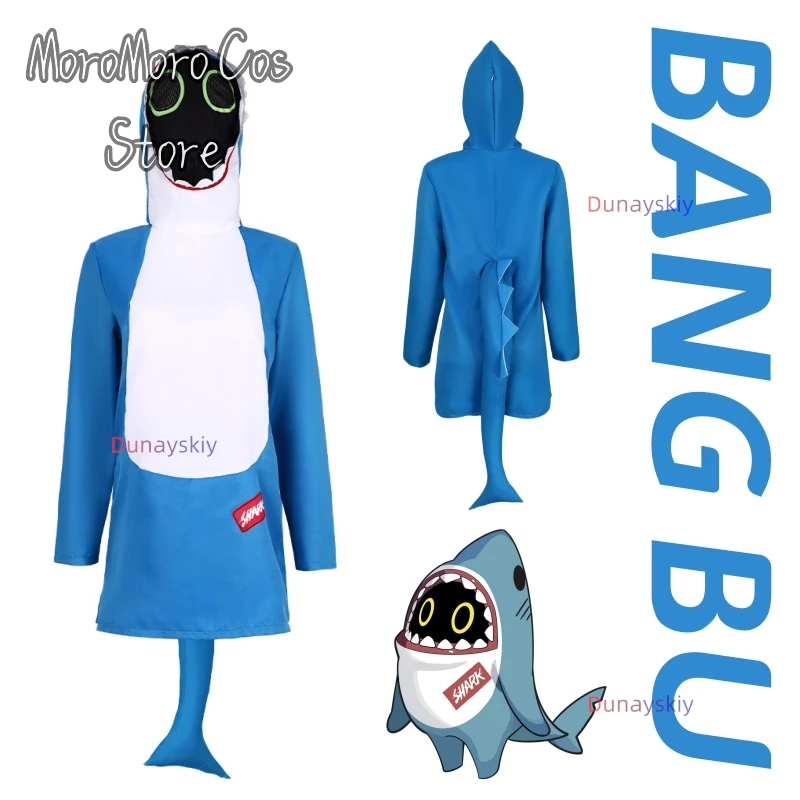 

Shark Bunny Cosplay Zenless Zone Zero Costume Full Jumpsuit With Shark Hood & Gloves For Halloween/Stage Performance