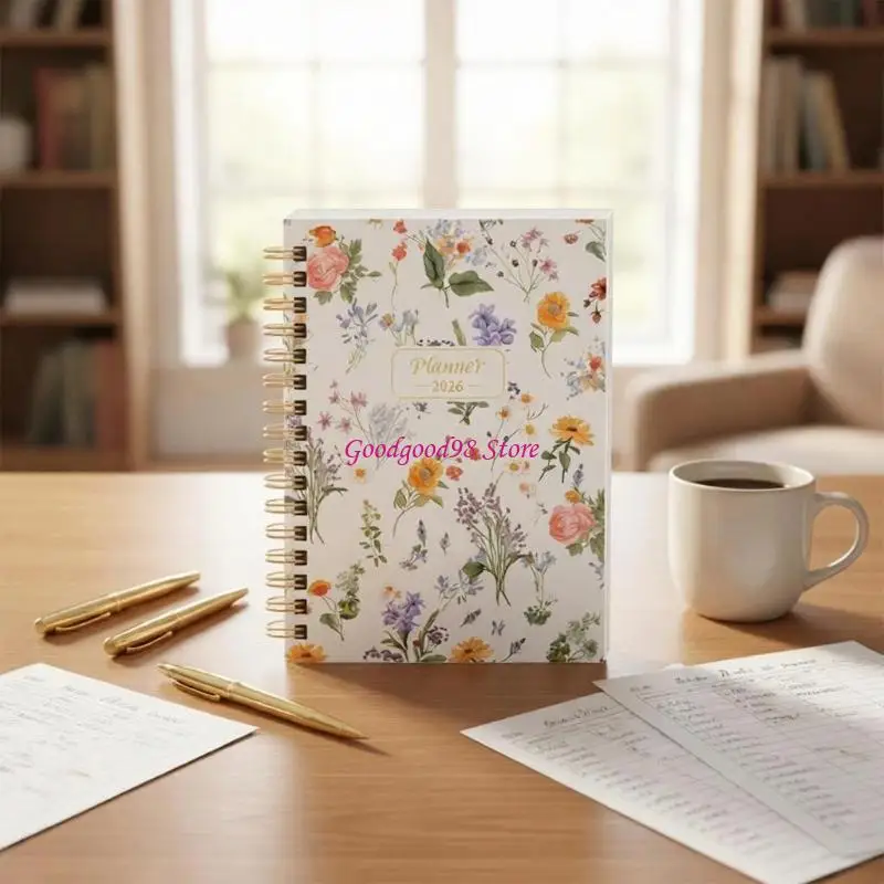 Wirebound 2026 Notebook Planner JournalBook for Meeting Note and Desk Planning 