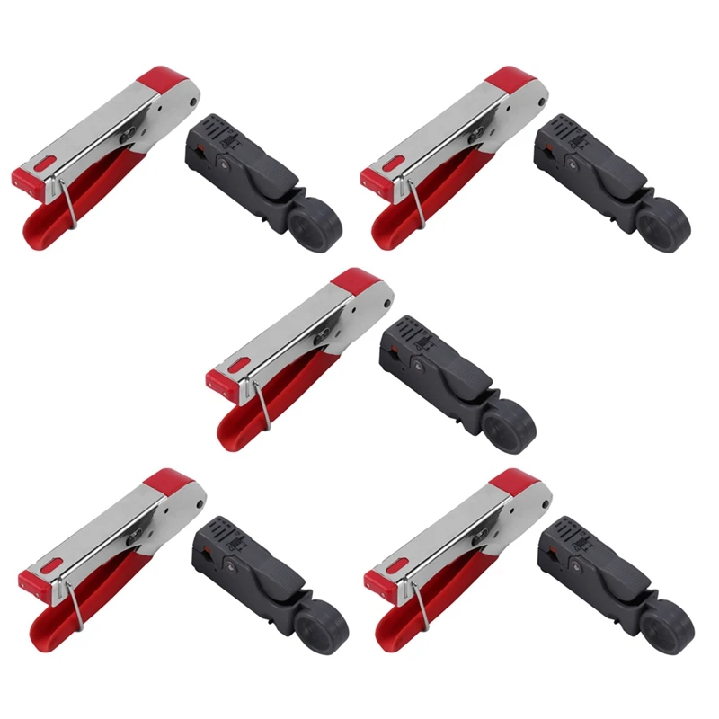 5X New Multi Compression Coaxial Cable Crimping Tool F Rg6 Rg58 Rg59 Connectors Coax Crimper Coaxial Cable Stripper