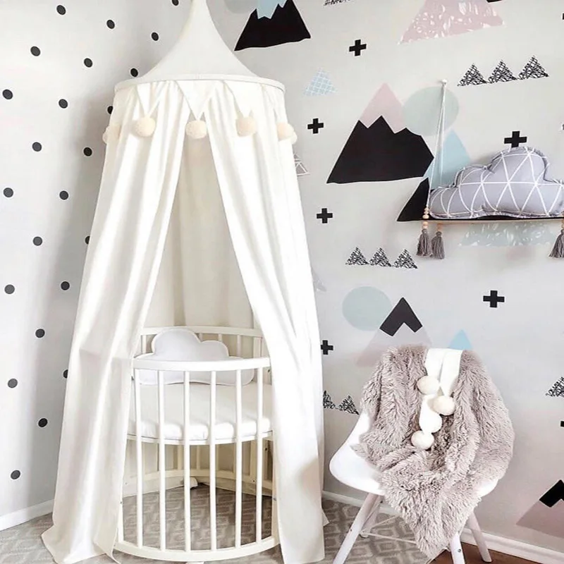 

Crib Curtains Infant Bed Mosquito Net Tent Boy Girl Room Accessories Kids Play Tent Room Decor Play House Scene Props for Babies