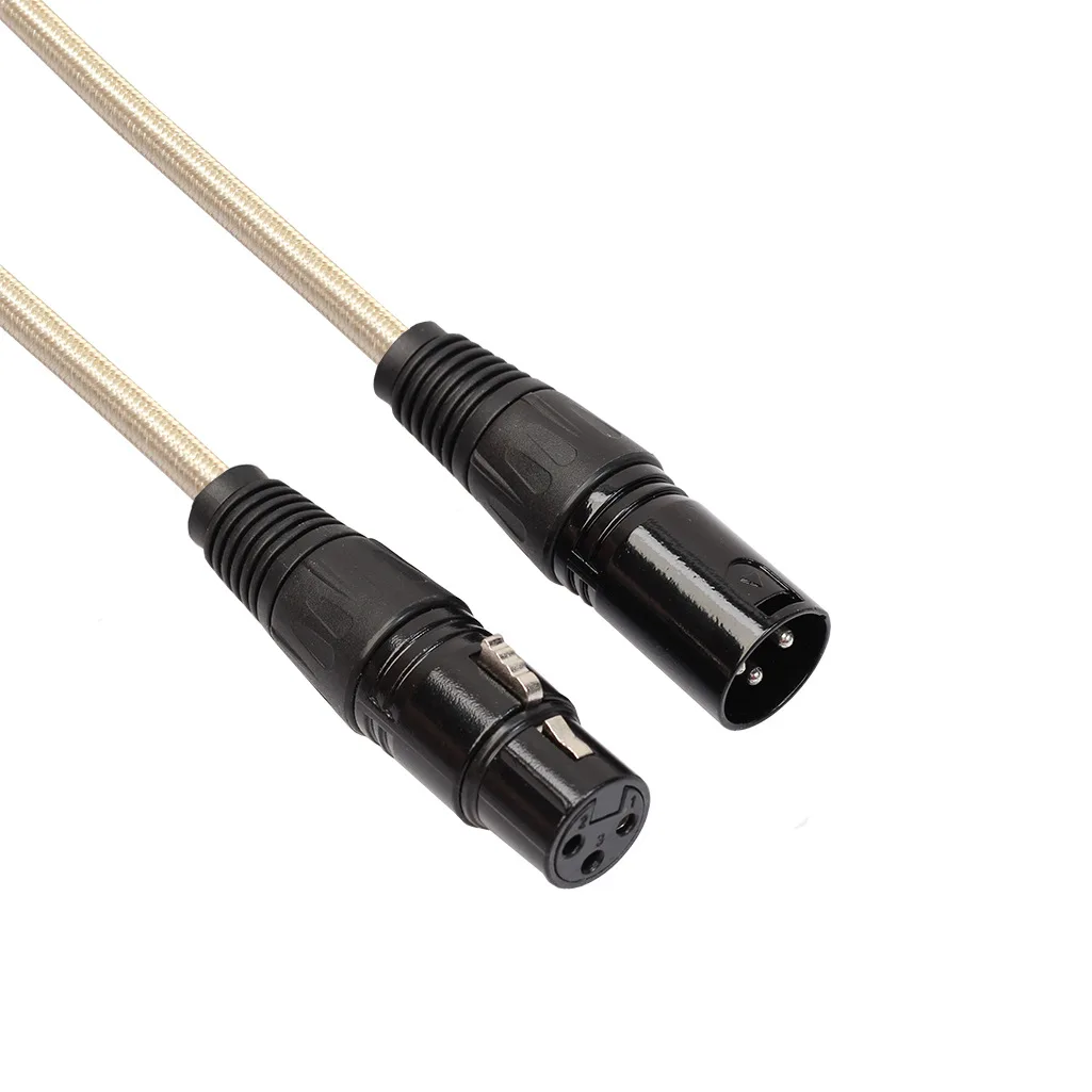 Fully balanced dual shielded Cannon male female live streaming sound card 48V phantom power capacitor microphone cable  aux