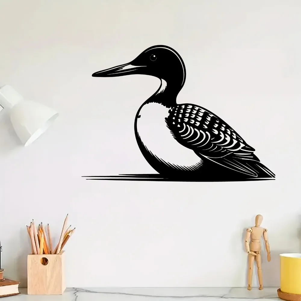 1 Stück Loon-Metall-Wandkunst, wetterfeste Wildtier-Skulptur für Garten und Terrasse, Thanksgiving- und Neujahrsgeschenk