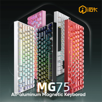 IROK MG75 PRO Aluminum Magnetic Mechanical Keyboard Gaming 0.005mm 8K Polling Rate Rapid Trigger RGB Hotswap Gamer Keyboard