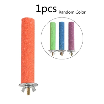 Papağan levrek doğal ahşap standı kum yüzeyleri pençe taşlama çubukları Conures Parakeets için Trim çivi çubuğu kurulumu kolay